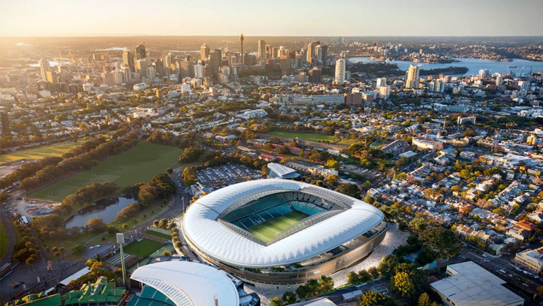 Aerial view of Allianz Stadium, Sydney