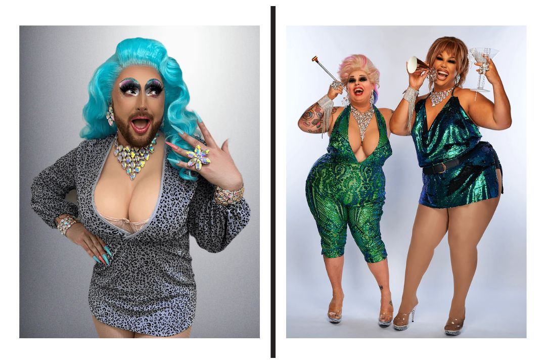 Drag Queens Jackie Daniels and ultimate duo Coco Jumbo & Maxi Shield from RuPaul’s Drag Race Down Under